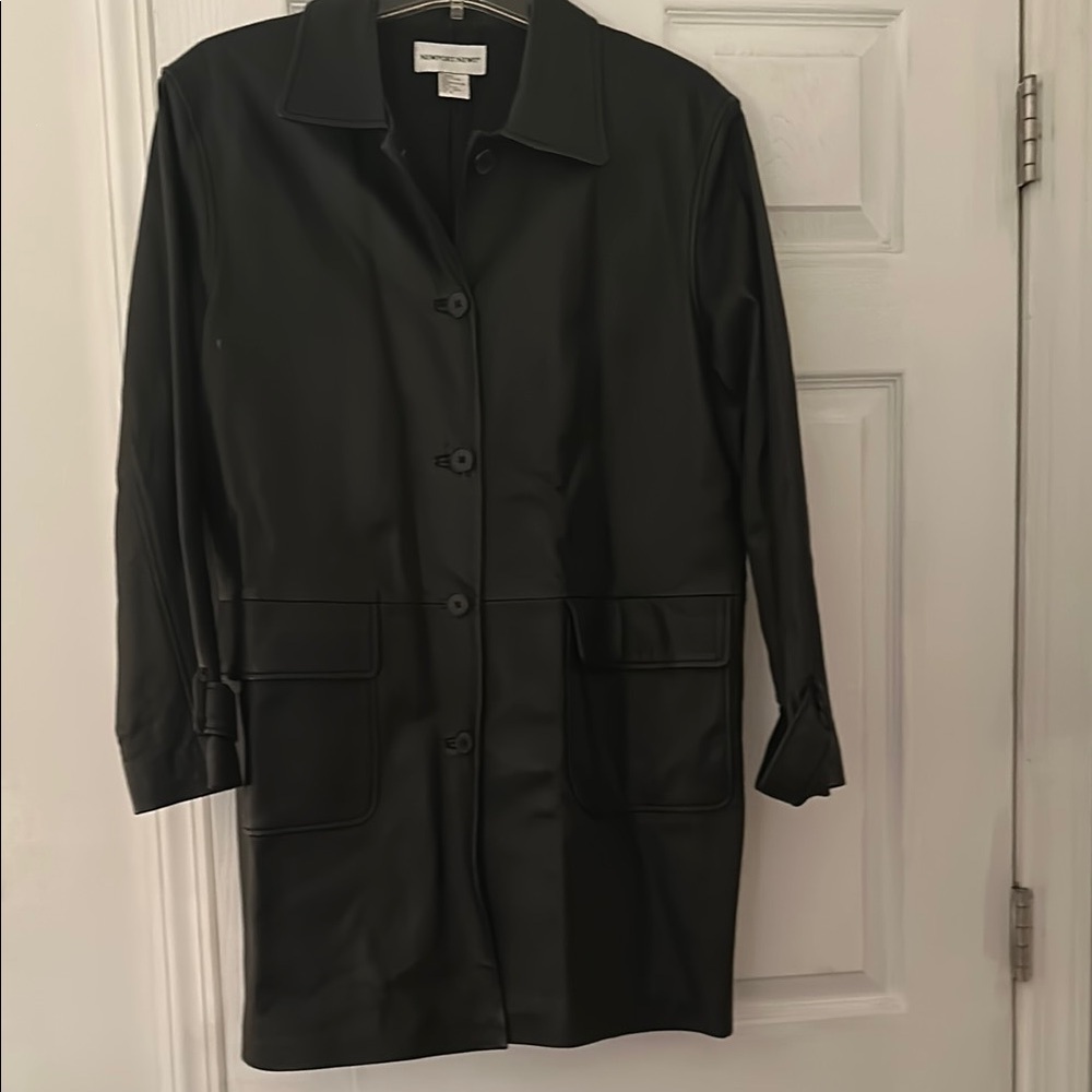 Women's Black Leather Coat